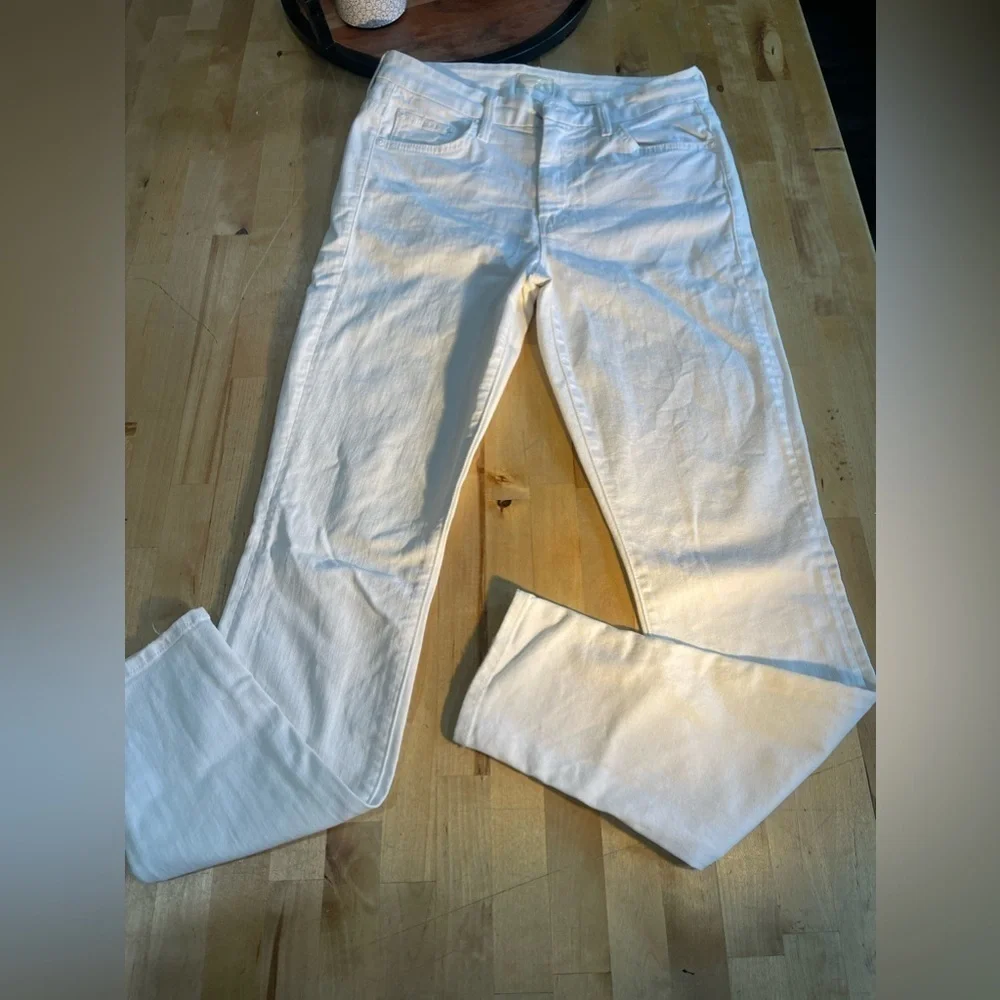 MOTHER The Looker Stayin' Alive High Waisted White Skinny Jeans size27 - Picture 2 of 14